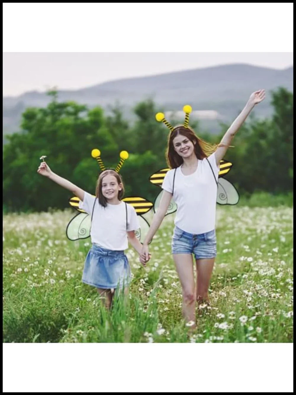 Fairy Wings Halloween Costume Accessories for Kids Bee Cosplay Butterfly Angel